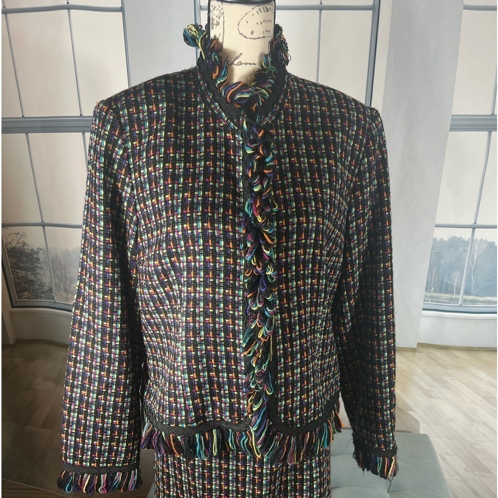 Spenser Jeremy Womens Jacket Size XL Multicolored With Fringe